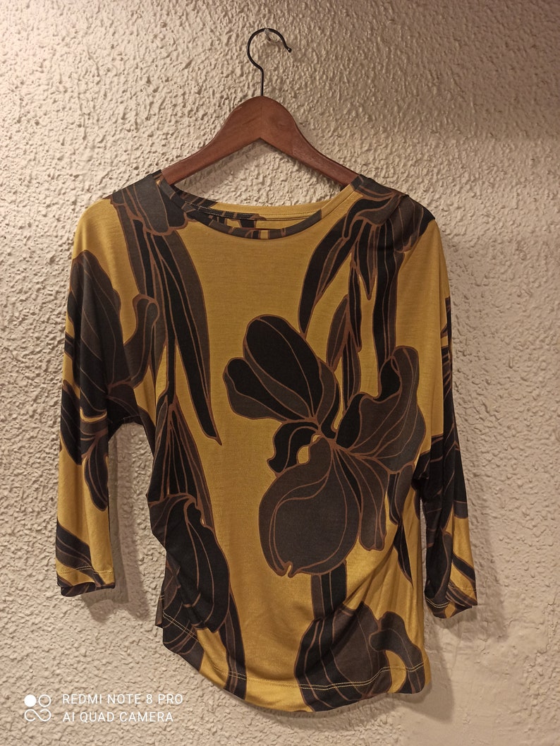 DRIES VAN NOTEN Floral Print Pale Yellow Top size Extra Small authentic New image 1