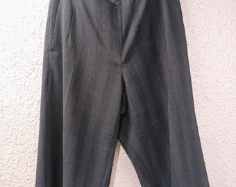 Pantalones cortos a cuadros de tiro medio DRIES VAN NOTEN en color gris, talla 40