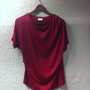 DRIES VAN NOTEN Cerus Gathered Top Cherry size Small  authentic New !!