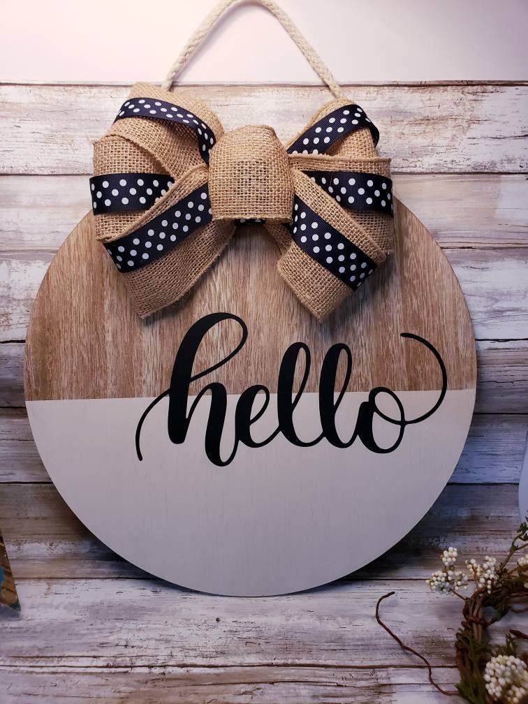 12 Inch Door Hanger, Inside Door Decor, Dorm Room, Front Door Wreath