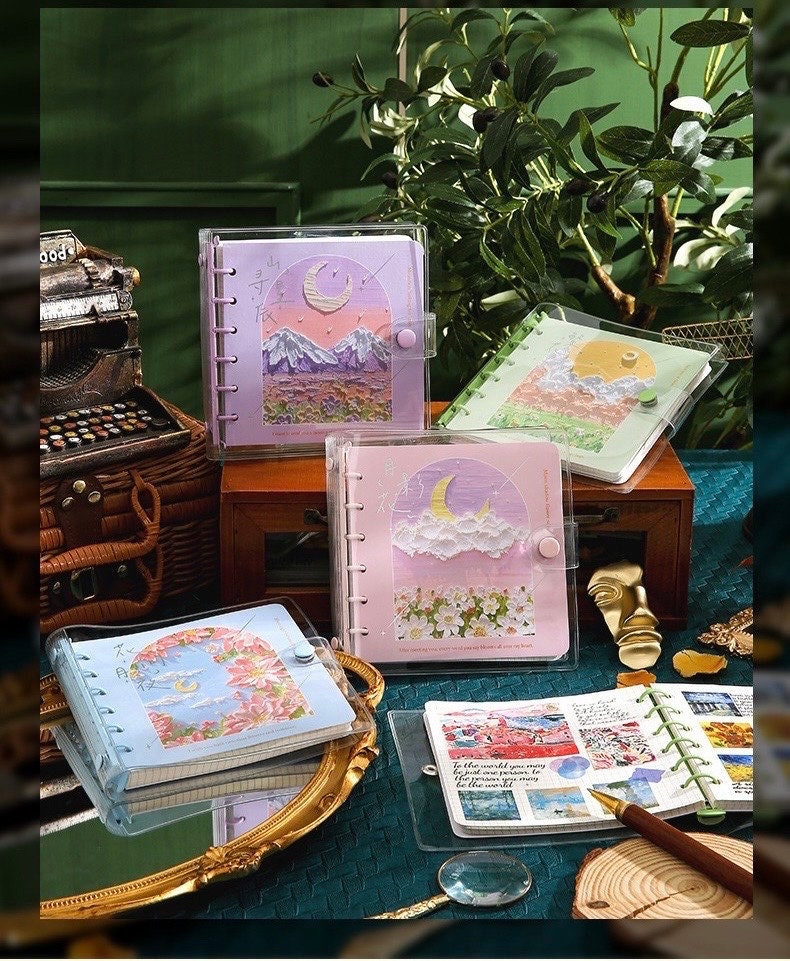 Aesthetic Oil Painting Journal Bookplanner Notebookgift for Etsy