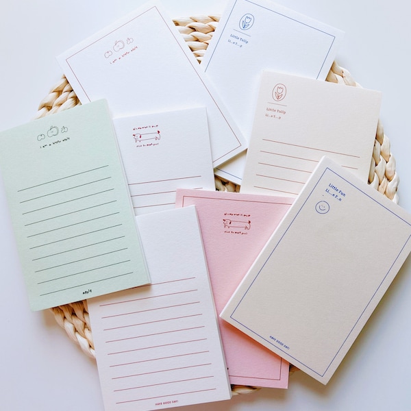 Simple Notepads-Memopad-Lined Paper-Scratch Pad-Stationary-Scrapbooking-Back to School Supplies