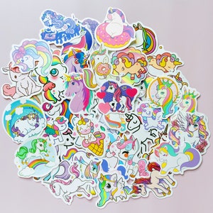 Cute Unicorn Sticker Pack- Waterproof Stickers