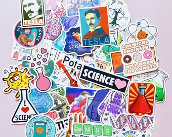 Science Waterproof Sticker Pack-Skateboard-Snowboard-Physics-Party Gift-Gift For Students-Packaging -Two Choices