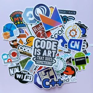 Programming Sticker Pack-coding Stickers-waterproof Stickers-packaging ...
