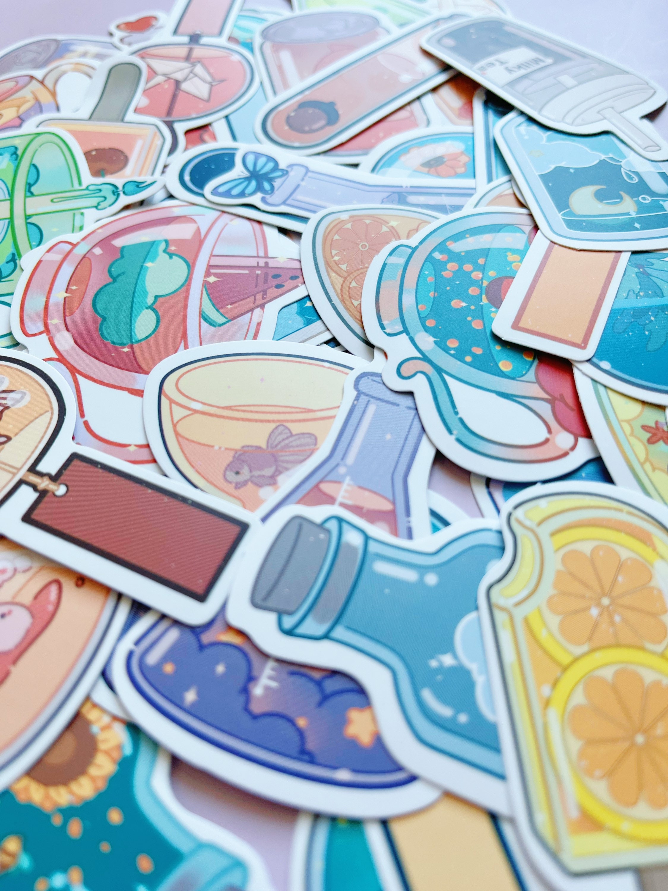 Sticker Stetic Aesthetic Bottle Sticker Pack-aesthetic Drink-vsco - Etsy Australia