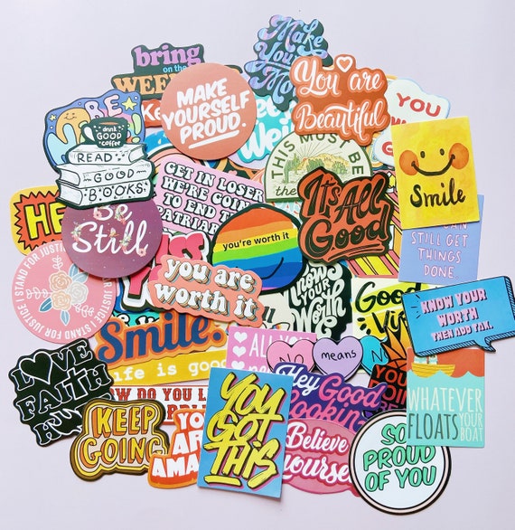 Positive Affirmation Sticker Pack, Motivational Sticker Pack, Inspirational  Sticker Pack, Positive Quote Stickers, Waterproof Vinyl Stickers