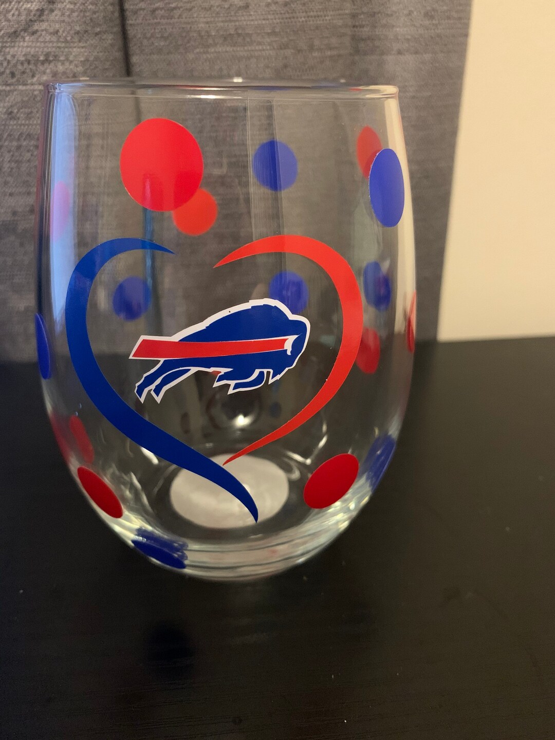 Buffalo Bills Stemless Wine Glass Etsy