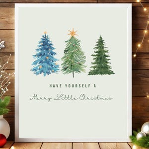 Christmas Printable Wall Art, Have Yourself A Merry Little Christmas, Holiday Wall Art, Christmas Printable, Holiday Decor, Christmas Sign
