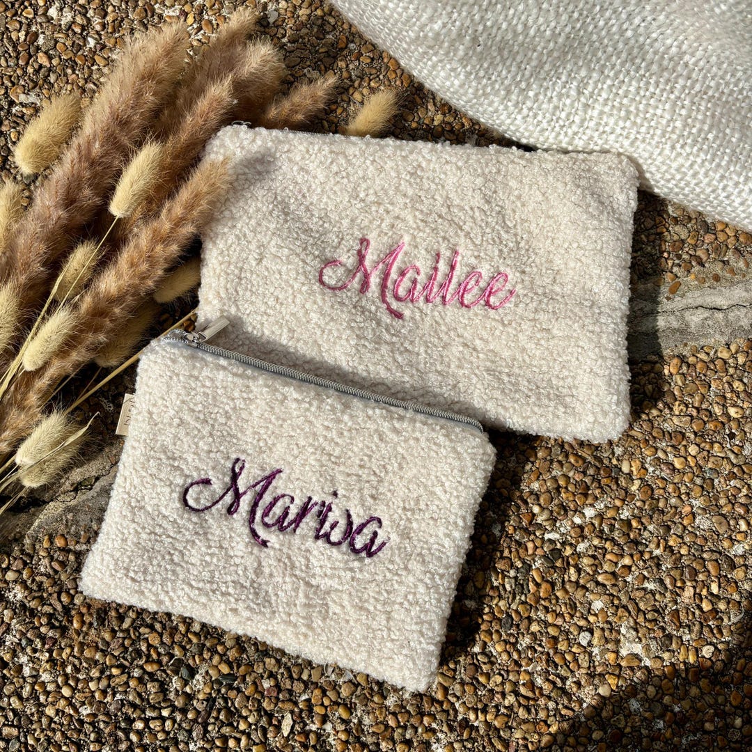 Personalized Terry Cloth Pouch, Personalized Makeup Pouch, Personalized ...