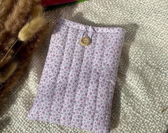Custodia imbottita per libri o e-reader in tessuto floreale Liberty, formato tascabile o tascabile, idea regalo, custodia protettiva per libri, custodia per Kindle