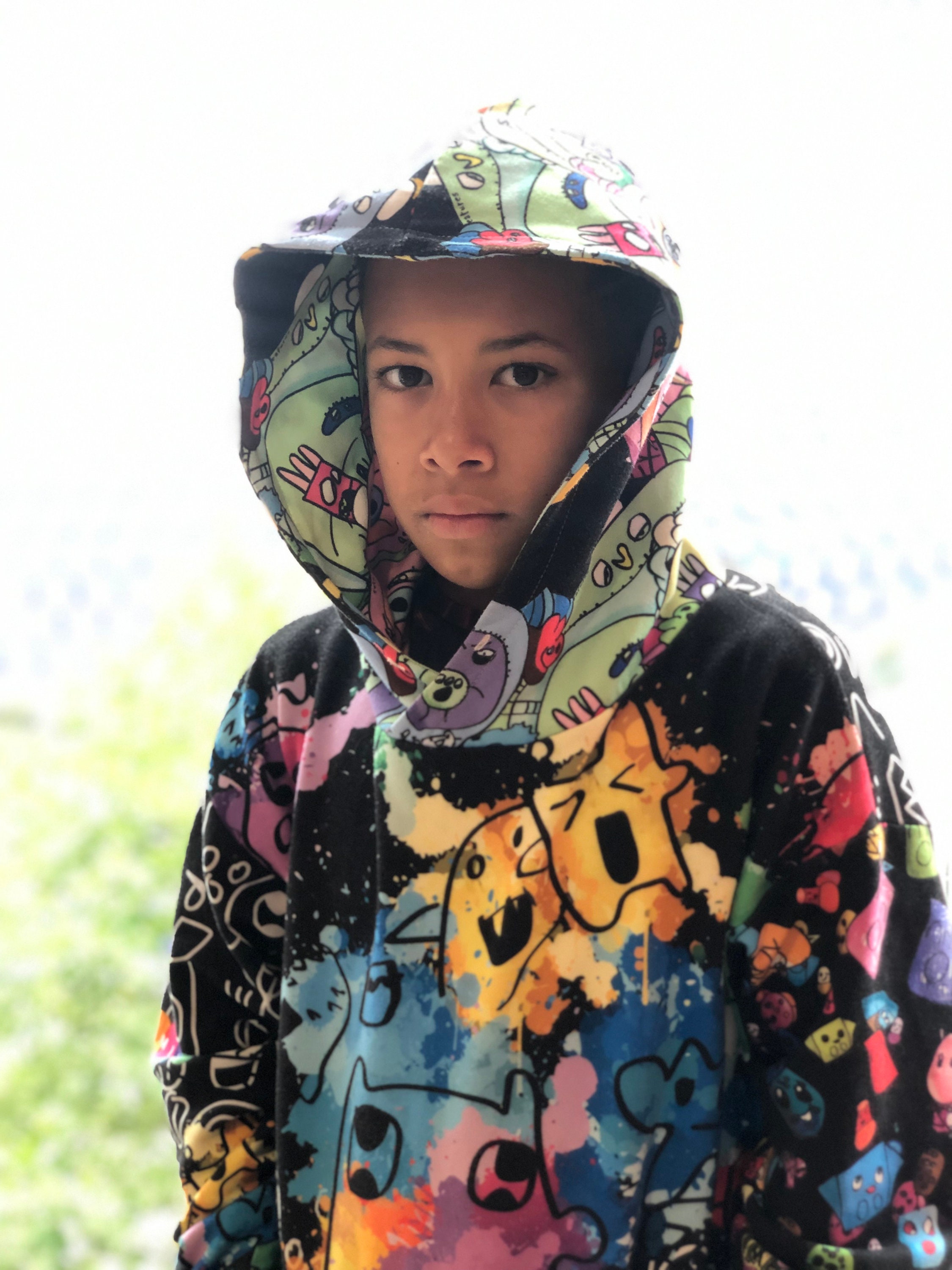 Cute boys with hoodies sale