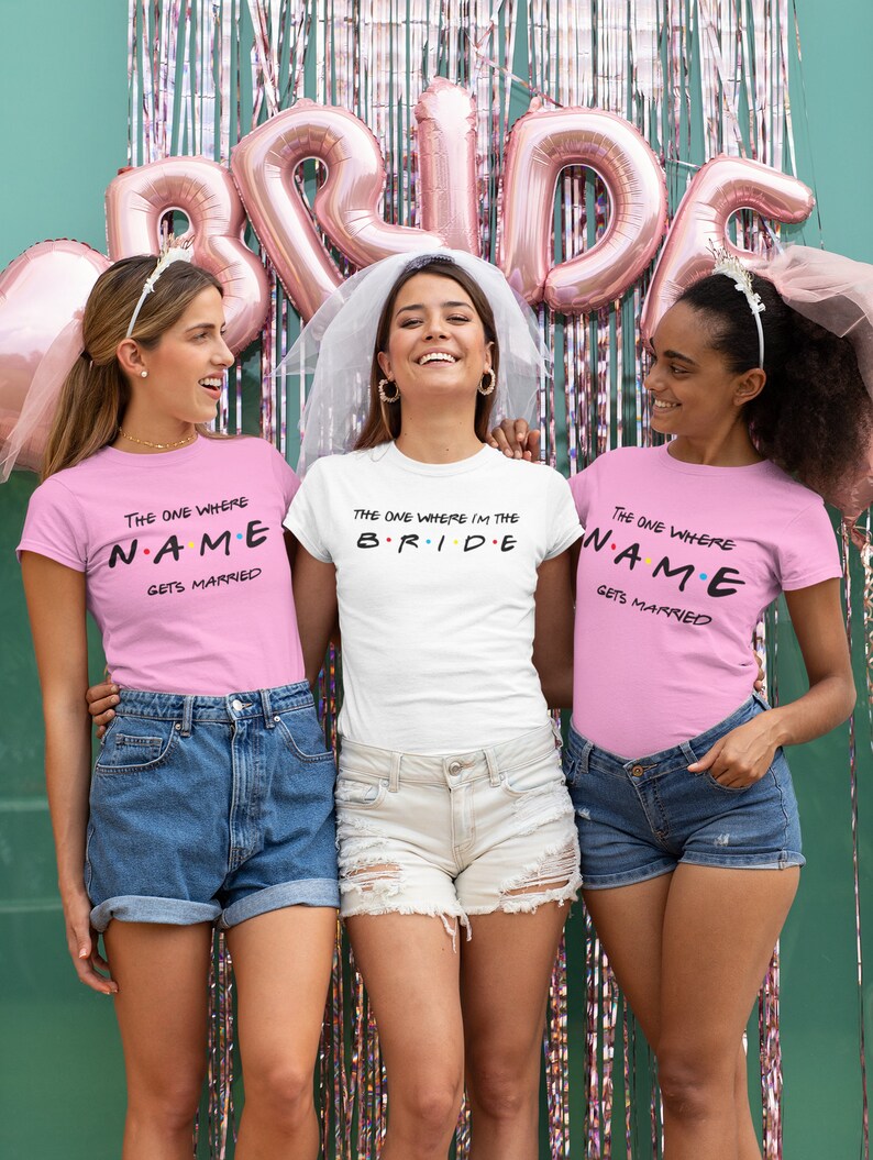 The One Where //  Friends Hen  Party T-shirts // Wedding Gifts // Personalised Hen Do T-shirts // Bride & Bridesmaid // Bachelorette Party 