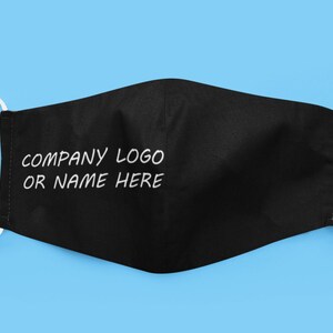 Custom Mask // Company Mask // Business Mask // Face Mask // Work Mask // Personalised Mask // Customisable Face Mask