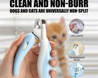 Pet Nail Clippers Dog Nail Clippers Cat Nail Clippers Led Electric Nail Polisher Pet Supplies