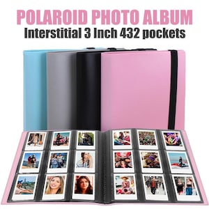 Polaroid Snap Themed Scrapbook Album for 2x3 Photo Paper, Blue