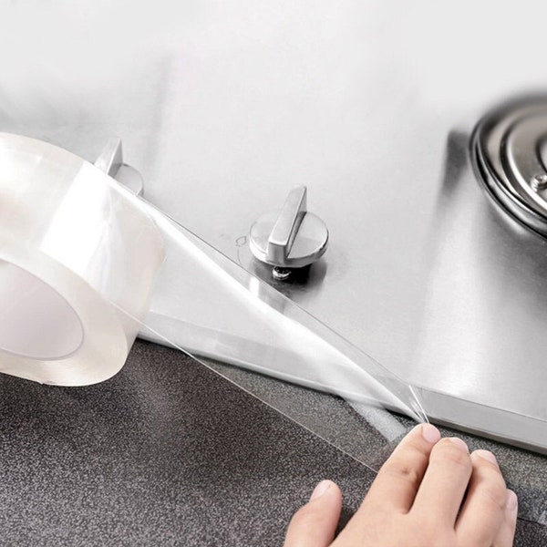 Wasserdichtes & starkes selbstklebendes Band - Acryl-Klebebänder mit Wasserdichtungsstreifen - Toiletten-Waschbecken-Wand-Eckband (3cm / 5cm)