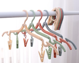 12 Pcs Travel Hangers - Portable Folding Clothes Hangers Travel Accessories Foldable Clothes Drying Rack for Travel