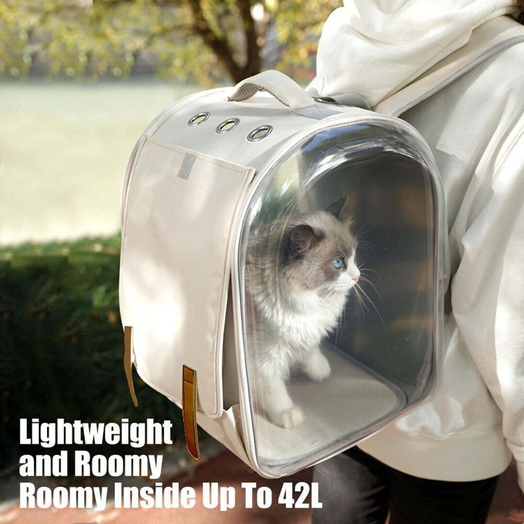 Pet Dog Cat Carriers Backpack Soft Sided Pet Travel Carrier Bag Transparent Pet Backpack for