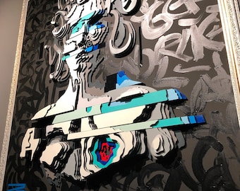 MEDUSA arte de pared de madera grande Escultura de pared de arte pop contemporáneo. Regalo de inauguración de la casa -los mejores regalos para él -regalo del suegro -50 aniversario