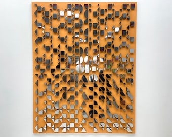 Современная деревянная стена 3D-арт 3D-изображение Custom Pop Art Mirror