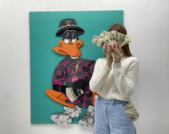 3D Современное искусство EL PATO LUCAS 3D деревянная настенная картина из дерева