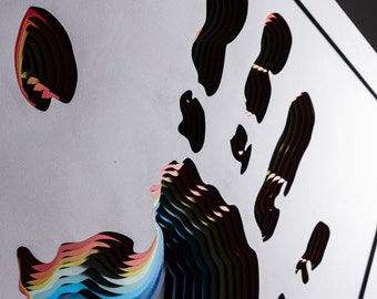 Hand Painted Wall sculpture HAND LIMITED numbers of works |2/5| 3D wall pop art sculpture 3D wall art wall wood art panel