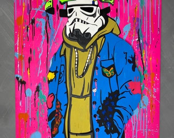 STORMTROOPER 3D ART  Wooden Wall Art, LIMITED numbers of works |5| Wall Picture, Pop Art, Wall Painting, Wall Decor, Wood Art, Wood Wall Art