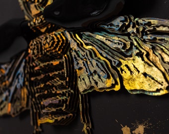 Bitcoin Wall Art 3d Skarabaeus Art Engrave Wall Art Gold Leaf Painting Modern Sculpture 3d Bee Wall Art Handmade Artwork
