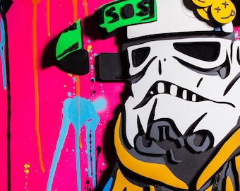 3D ART Звездные войны Штурмовик Деревянный настенный арт, ОГРАНИЧЕННОЕ количество работ |5|  Современное искусство, Новый взгляд