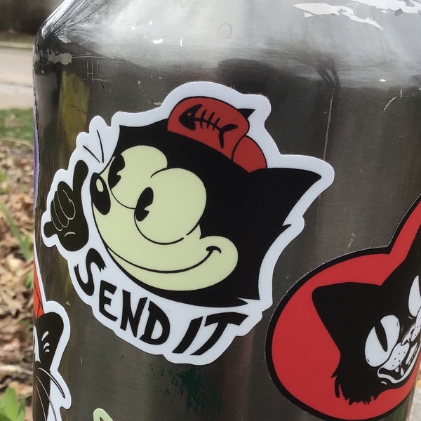 Send it Felix the cat bicycle sticker