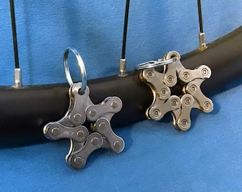Llaveros de cadena de bicicleta reciclada