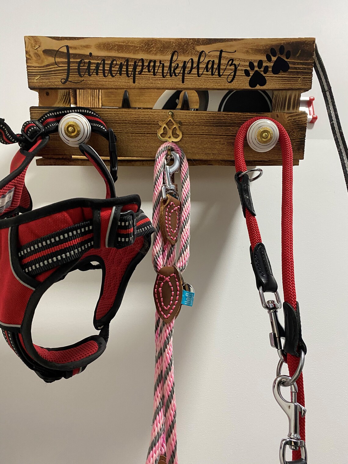 Leinenparkplatz Hund Personalisierbar Leinenhalter Leine Etsy