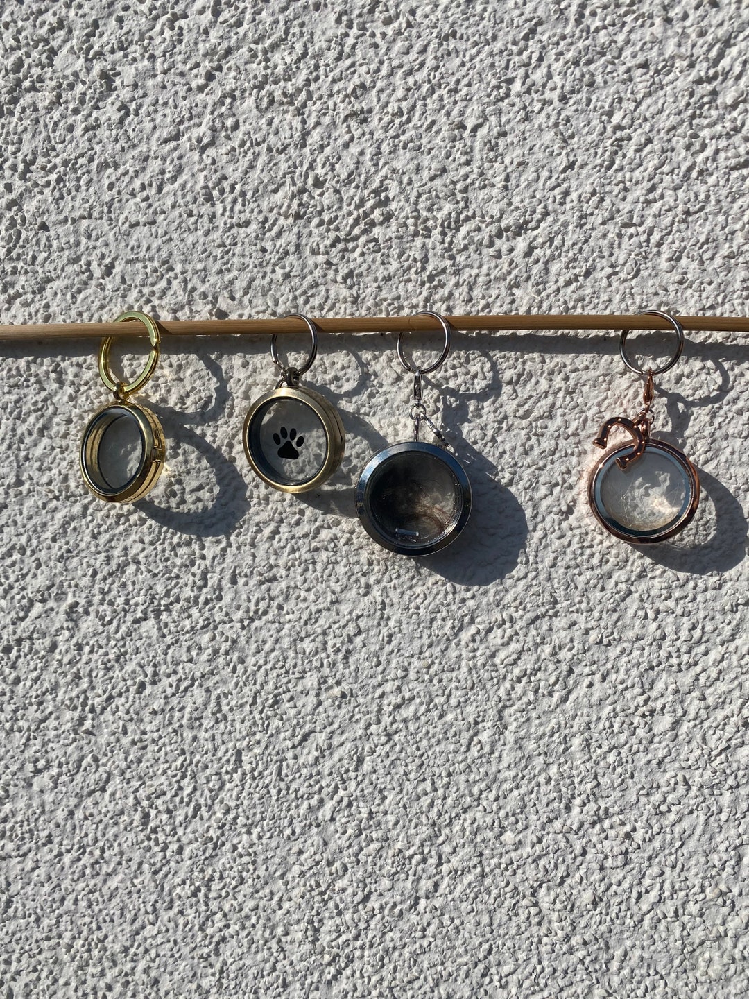 6 Stück Tierhaar Aufbewahrungs-Anhänger - Katzenhaar Medaillon Für Schlüsselbund