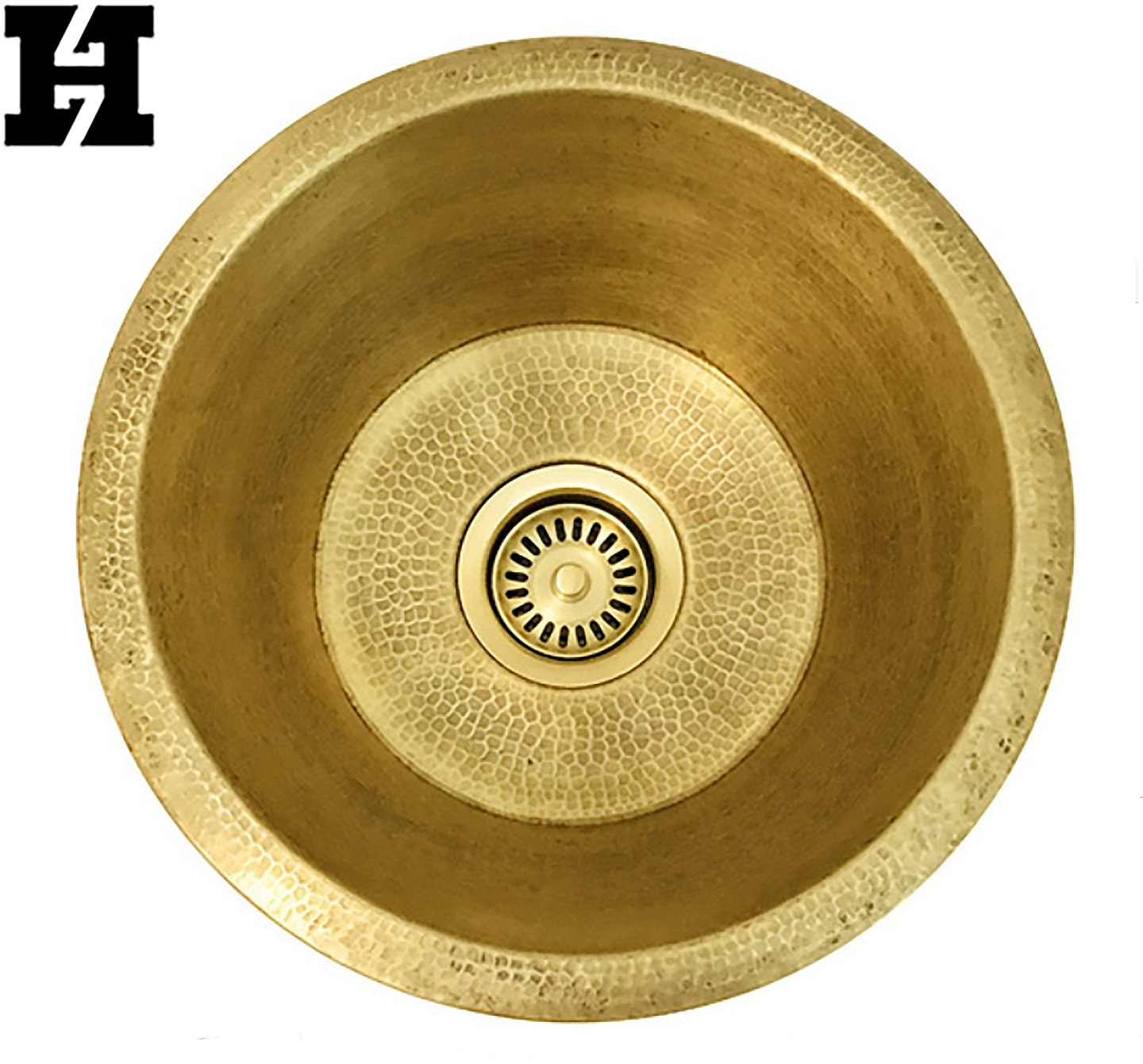 Hand Hammered Brass 12 round bar sink with choice of Etsy