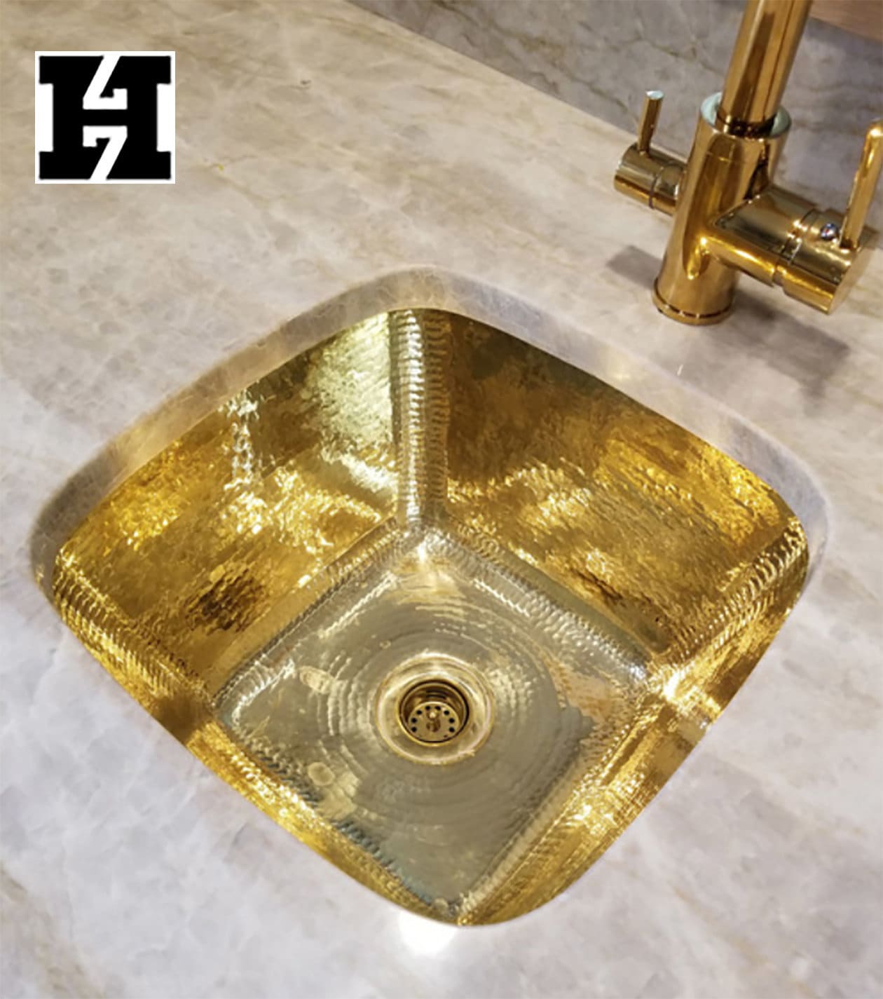 Hand Hammered Brass 13 Square Bar Sink With Your Choice Etsy