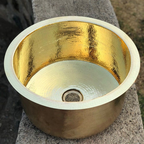 Hand Hammered Brass 15 Square Bar Sink With 2 or 3 - Etsy