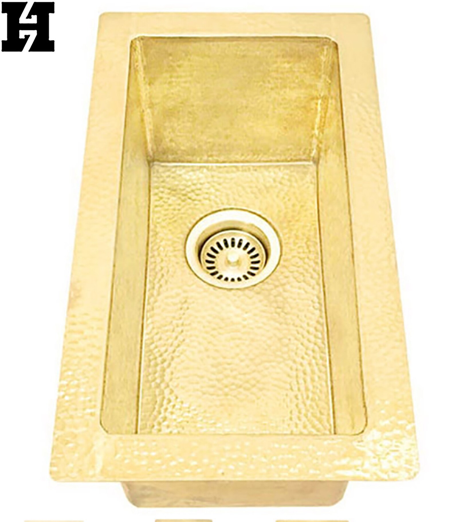 Hand Hammered Brass 18 Rectangle Prep/bar Sink W/ Your Etsy