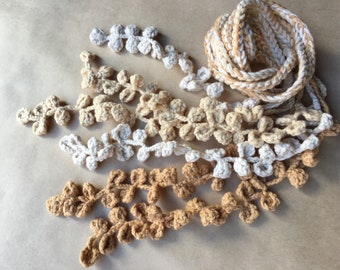 Handmade crochet scarf/ Crochet flower scarf/ Crochet necklace scarf