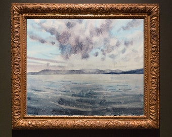 Original watercolour painting of Loch Lomond, Scotland - lake landscape painting - mounted PRINT of the original painting