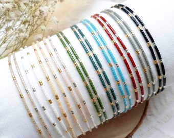 Zartes Perlenarmband aus Miyuki-Perlen Armband Perlenarmband Miyukiarmband Makrameearmband Geschenk Geschenkidee