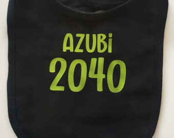 Bavoir bébé bavoir avec inscription Azubi 2040 Cadeau personnalisable pour une naissance