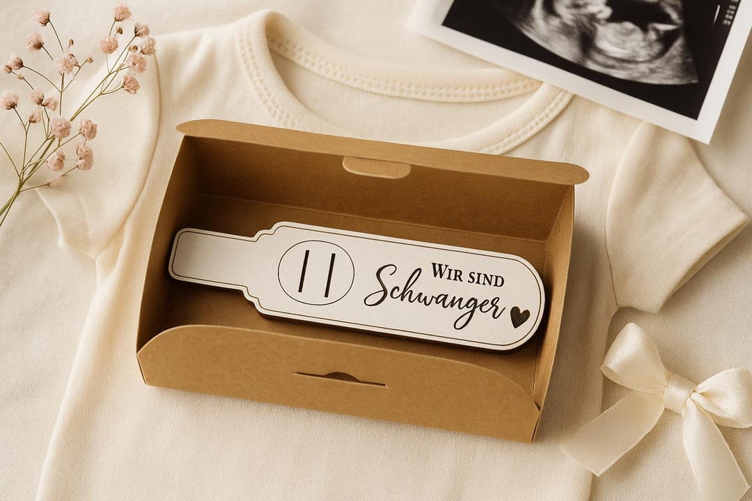 Announcing Pregnancy - Wooden Pregnancy Test, Personalized Pregnancy ...