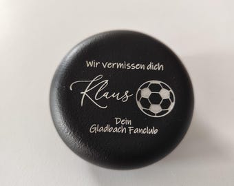 Black plaster memorial stone with laser engraving – Personalized with name and date