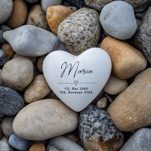 Personalisiertes Erinnerungsbild Beileidskarte – Ein liebevolles Andenken an einen geliebten Menschen, Gedenkbild Trauergeschenk Herz
