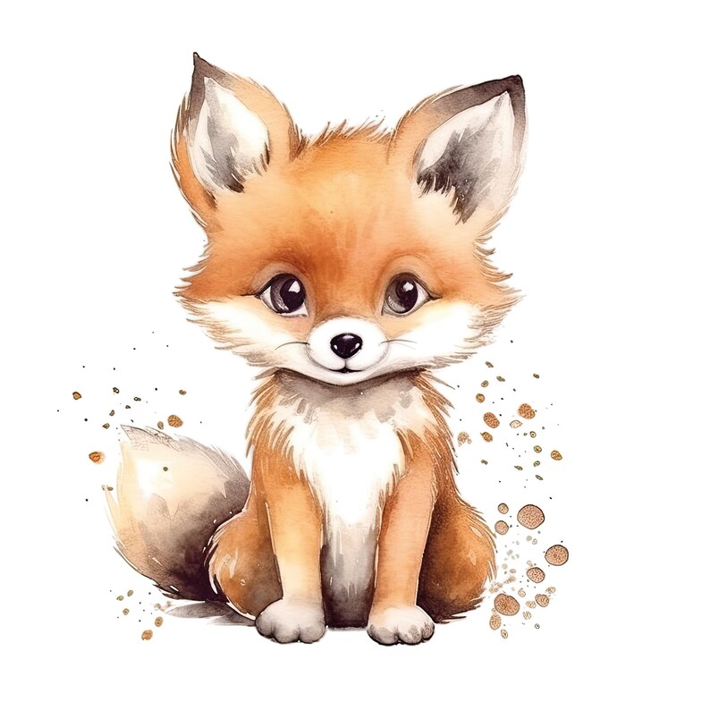 Bügelbild FUCHS FOX Bilder zum aufbügeln auf Stoff, Geschenk Kinder Jungs und Mädchen Aufnäher DTF Transfer Druck Bügelpatches Tier Motiv