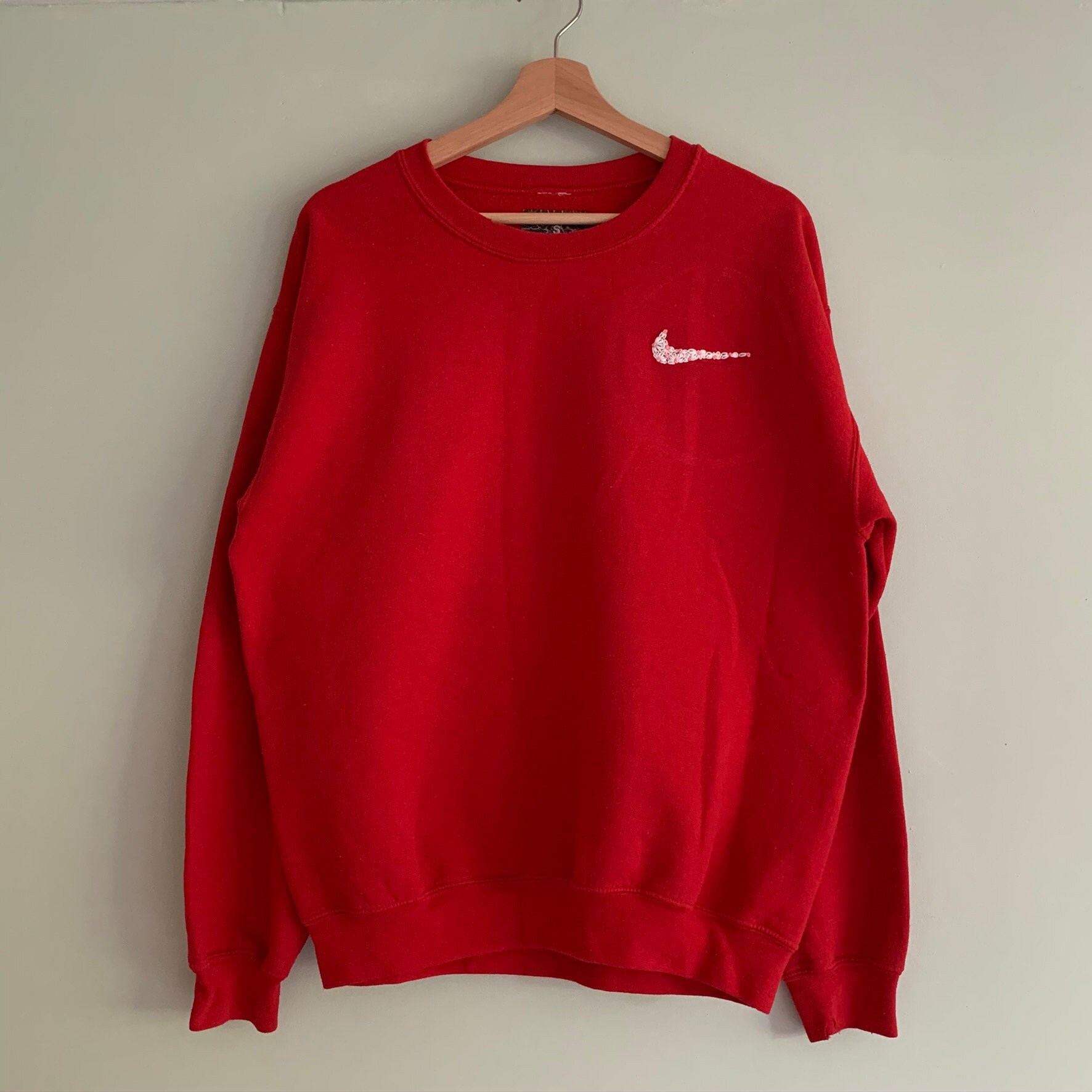 Custom Daisy Nike Tick Embroidered Sweatshirt | Etsy