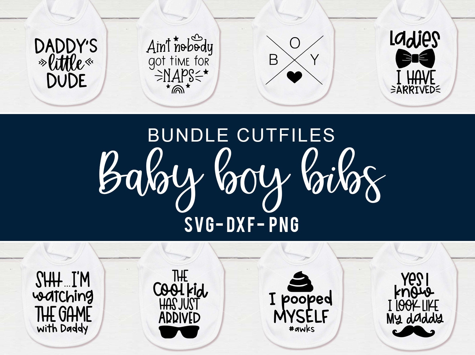 Boy bib bundle svg Baby boy bundle svg png dxf newborn Etsy
