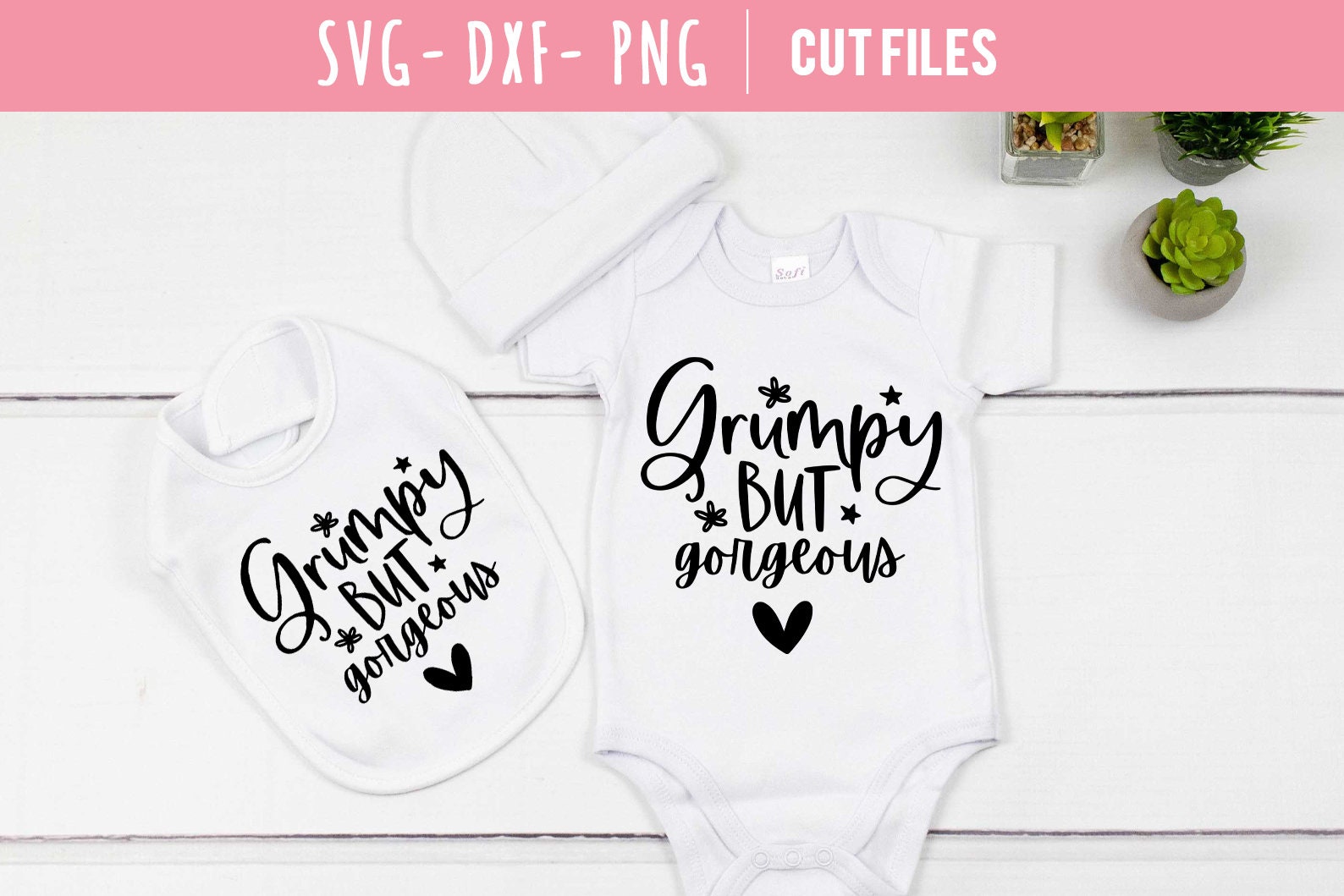 Download Grumpy but gorgeous svg dxf png funny baby bib svg funny ...