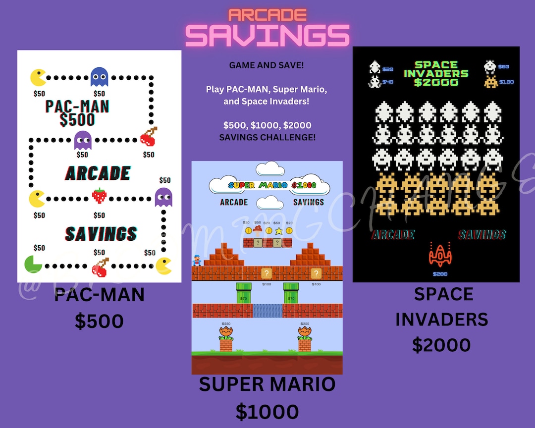 Arcade Savings Pack Challenge, Pac-man Savings, Game Savings Challenge ...